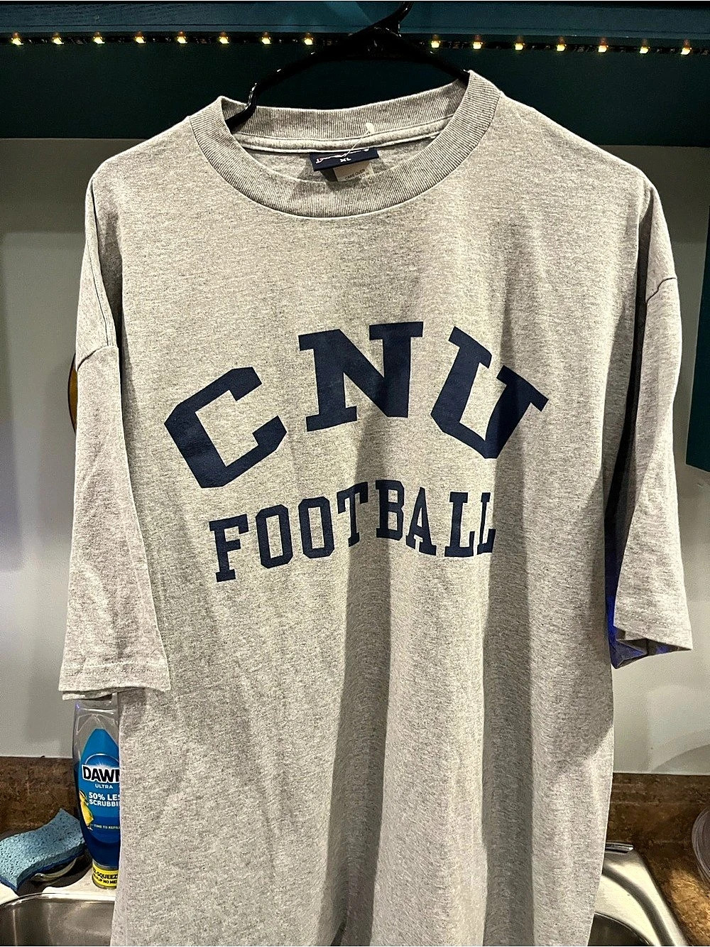 Vintage Jansport 1990s CNU Football Graphic Tee Gray XL